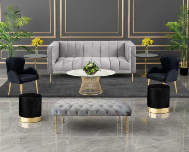 Lounge Felpa Gris y Negro