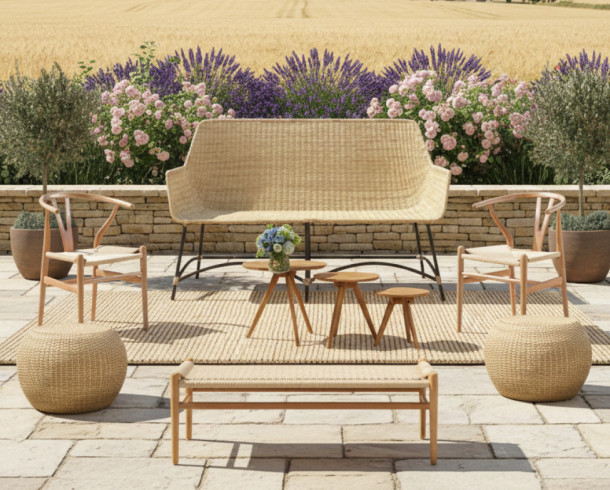 Lounge Mimbre Amarillo 2