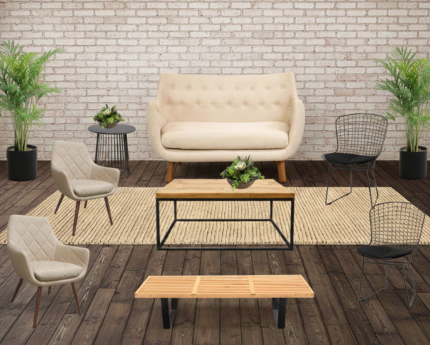 Lounge Beige Tela 2, 8 pax.